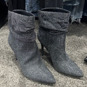 Jessica Simpson Silver Heeled Boots